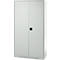 Schäfer Shop Genius materiaalkast FS, 5 OH, afsluitbaar, 4 legborden/12 laden, tot 450 kg, B 1055 x D 520 x H 1950 mm, staal, lichtgrijs/lichtgrijs