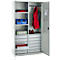 Schäfer Shop Genius materiaalkast FS, 5 OH, afsluitbaar, 4 legborden/12 laden, tot 450 kg, B 1055 x D 520 x H 1950 mm, staal, lichtgrijs/lichtgrijs