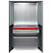 Schäfer Shop Genius materiaalkast FS, 5 OH, afsluitbaar, geperforeerde roosterwanden/2 laden/2 legborden, tot 450 kg, B 1055 x D 520 x H 1950 mm, blank aluminium/antracietgrijs + gratis inzetbakset-24 st.