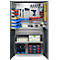 Schäfer Shop Genius materiaalkast FS, 5 OH, afsluitbaar, geperforeerde roosterwanden/2 laden/2 legborden, tot 450 kg, B 1055 x D 520 x H 1950 mm, blank aluminium/antracietgrijs + gratis inzetbakset-24 st.