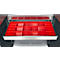 Schäfer Shop Genius materiaalkast FS, 5 OH, afsluitbaar, geperforeerde roosterwanden/2 laden/2 legborden, tot 450 kg, B 1055 x D 520 x H 1950 mm, blank aluminium/antracietgrijs + gratis inzetbakset-24 st.
