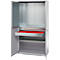 Schäfer Shop Genius materiaalkast FS, 5 OH, afsluitbaar, geperforeerde roosterwanden/2 laden/2 legborden, tot 450 kg, B 1055 x D 520 x H 1950 mm, blank aluminium/wit aluminium + gratis inzetbakset-24 st.