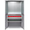 Schäfer Shop Genius materiaalkast FS, 5 OH, afsluitbaar, geperforeerde roosterwanden/2 laden/2 legborden, tot 450 kg, B 1055 x D 520 x H 1950 mm, blank aluminium/wit aluminium + gratis inzetbakset-24 st.