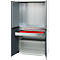 Schäfer Shop Genius materiaalkast FS, 5 OH, afsluitbaar, geperforeerde roosterwanden/2 laden/2 legborden, tot 450 kg, B 1055 x D 520 x H 1950 mm, lichtgrijs/antracietgrijs + gratis inzetbakset-24 st.