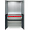 Schäfer Shop Genius materiaalkast FS, 5 OH, afsluitbaar, geperforeerde roosterwanden/2 laden/2 legborden, tot 450 kg, B 1055 x D 520 x H 1950 mm, lichtgrijs/antracietgrijs + gratis inzetbakset-24 st.