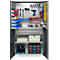Schäfer Shop Genius materiaalkast FS, 5 OH, afsluitbaar, geperforeerde roosterwanden/2 laden/2 legborden, tot 450 kg, B 1055 x D 520 x H 1950 mm, lichtgrijs/antracietgrijs + gratis inzetbakset-24 st.