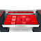Schäfer Shop Genius materiaalkast FS, 5 OH, afsluitbaar, geperforeerde roosterwanden/2 laden/2 legborden, tot 450 kg, B 1055 x D 520 x H 1950 mm, lichtgrijs/antracietgrijs + gratis inzetbakset-24 st.