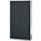 Schäfer Shop Genius materiaalkast FS, 5 OH, afsluitbaar, geperforeerde roosterwanden/3 legborden, tot 450 kg, B 1055 x D 520 x H 1950 mm, blank aluminium/antracietgrijs