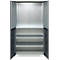 Schäfer Shop Genius materiaalkast FS, 5 OH, afsluitbaar, geperforeerde roosterwanden/3 legborden, tot 450 kg, B 1055 x D 520 x H 1950 mm, lichtgrijs/antracietgrijs