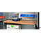Schäfer Shop Genius materiaalkast FS, 5 OH, afsluitbaar, geperforeerde roosterwanden/3 legborden, tot 450 kg, B 1055 x D 520 x H 1950 mm, lichtgrijs/antracietgrijs