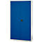 Schäfer Shop Genius materiaalkast FS, 5 OH, afsluitbaar, geperforeerde roosterwanden/3 legborden, tot 450 kg, B 1055 x D 520 x H 1950 mm, lichtgrijs/gentiaanblauw