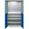 Schäfer Shop Genius materiaalkast FS, 5 OH, afsluitbaar, geperforeerde roosterwanden/3 legborden, tot 450 kg, B 1055 x D 520 x H 1950 mm, lichtgrijs/gentiaanblauw