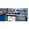 Schäfer Shop Genius materiaalkast FS, 5 OH, afsluitbaar, geperforeerde roosterwanden/3 legborden, tot 450 kg, B 1055 x D 520 x H 1950 mm, lichtgrijs/gentiaanblauw