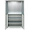 Schäfer Shop Genius materiaalkast FS, 5 OH, afsluitbaar, geperforeerde roosterwanden/3 legborden, tot 450 kg, B 1055 x D 520 x H 1950 mm, lichtgrijs/lichtgrijs