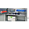 Schäfer Shop Genius materiaalkast FS, 5 OH, afsluitbaar, geperforeerde roosterwanden/3 legborden, tot 450 kg, B 1055 x D 520 x H 1950 mm, lichtgrijs/lichtgrijs