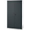 Schäfer Shop Genius Materialschrank FS, 5 OH, abschließbar, 4 Fachböden/12 Schübe, bis 450 kg, B 1055 x T 520 x H 1950 mm, Stahl, weißalu/anthrazitgrau