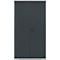 Schäfer Shop Genius Materialschrank FS, 5 OH, abschließbar, 4 Fachböden/12 Schübe, bis 450 kg, B 1055 x T 520 x H 1950 mm, Stahl, weißalu/anthrazitgrau