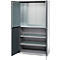 Schäfer Shop Genius Materialschrank FS, 5 OH, abschließbar, Lochrasterwände/3 Fachböden, bis 450 kg, B 1055 x T 520 x H 1950 mm, weißalu/anthrazitgrau