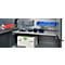 Schäfer Shop Genius Materialschrank FS, 5 OH, abschließbar, Lochrasterwände/3 Fachböden, bis 450 kg, B 1055 x T 520 x H 1950 mm, weißalu/anthrazitgrau