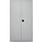 Schäfer Shop Genius Materialschrank FS, 5 OH, abschließbar, Lochrasterwände/3 Fachböden, bis 450 kg, B 1055 x T 520 x H 1950 mm, weißalu/weißalu