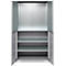Schäfer Shop Genius Materialschrank FS, 5 OH, abschließbar, Lochrasterwände/3 Fachböden, bis 450 kg, B 1055 x T 520 x H 1950 mm, weißalu/weißalu