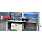Schäfer Shop Genius Materialschrank FS, 5 OH, abschließbar, Lochrasterwände/3 Fachböden, bis 450 kg, B 1055 x T 520 x H 1950 mm, weißalu/weißalu