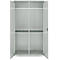 Schäfer Shop Genius Mehrzweckschrank FS, modular, abschließbar, mit Mittelwand, 4 Fachböden, B 1055 x T 520 x H 1950 mm, lichtgrau