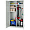Schäfer Shop Genius Mehrzweckschrank FS, modular, abschließbar, mit Mittelwand, 4 Fachböden, B 1055 x T 520 x H 1950 mm, lichtgrau