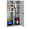 Schäfer Shop Genius Mehrzweckschrank FS, modular, abschließbar, mit Mittelwand, 4 Fachböden, B 1055 x T 520 x H 1950 mm, lichtgrau