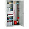 Schäfer Shop Genius Mehrzweckschrank FS, modular, abschließbar, mit Mittelwand, 4 Fachböden, B 1055 x T 520 x H 1950 mm, lichtgrau