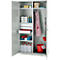 Schäfer Shop Genius Mehrzweckschrank FS, modular, abschließbar, mit Mittelwand, 4 Fachböden, B 1055 x T 520 x H 1950 mm, lichtgrau