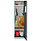 Schäfer Shop Genius Mehrzweckschrank FS, modular, individuell erweiterbar, 2 Fachböden, bis 250 kg, B 545 x T 520 x H 1950 mm, Stahl, lichtgrau/anthrazitgrau
