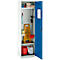 Schäfer Shop Genius Mehrzweckschrank FS, modular, individuell erweiterbar, 2 Fachböden, bis 250 kg, B 545 x T 520 x H 1950 mm, Stahl, lichtgrau/enzianblau
