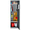 Schäfer Shop Genius Mehrzweckschrank FS, modular, individuell erweiterbar, 2 Fachböden, bis 250 kg, B 545 x T 520 x H 1950 mm, Stahl, weißaluminium/anthrazitgrau