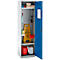 Schäfer Shop Genius Mehrzweckschrank FS, modular, individuell erweiterbar, 2 Fachböden, bis 250 kg, B 545 x T 520 x H 1950 mm, Stahl, weißaluminium/enzianblau