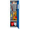 Schäfer Shop Genius Mehrzweckschrank FS, modular, individuell erweiterbar, 2 Fachböden, bis 250 kg, B 545 x T 520 x H 1950 mm, Stahl, weißaluminium/enzianblau