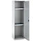 Schäfer Shop Genius Mehrzweckschrank FS, modular, individuell erweiterbar, 2 Fachböden, bis 250 kg, B 545 x T 520 x H 1950 mm, Stahl, weißaluminium/weißaluminium