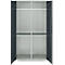 Schäfer Shop Genius Mehrzweckschrank FS, modular, indivuduell erweiterbar, Mittelwand, 4 Fachböden, bis 450 kg, B 1055 x T 520 x H 1950 mm, lichtgrau/anthrazitgrau