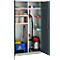 Schäfer Shop Genius Mehrzweckschrank FS, modular, indivuduell erweiterbar, Mittelwand, 4 Fachböden, bis 450 kg, B 1055 x T 520 x H 1950 mm, lichtgrau/anthrazitgrau