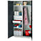 Schäfer Shop Genius Mehrzweckschrank FS, modular, indivuduell erweiterbar, Mittelwand, 4 Fachböden, bis 450 kg, B 1055 x T 520 x H 1950 mm, lichtgrau/anthrazitgrau