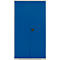 Schäfer Shop Genius Mehrzweckschrank FS, modular, indivuduell erweiterbar, Mittelwand, 4 Fachböden, bis 450 kg, B 1055 x T 520 x H 1950 mm, lichtgrau/enzianblau