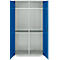 Schäfer Shop Genius Mehrzweckschrank FS, modular, indivuduell erweiterbar, Mittelwand, 4 Fachböden, bis 450 kg, B 1055 x T 520 x H 1950 mm, lichtgrau/enzianblau