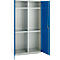 Schäfer Shop Genius Mehrzweckschrank FS, modular, indivuduell erweiterbar, Mittelwand, 4 Fachböden, bis 450 kg, B 1055 x T 520 x H 1950 mm, lichtgrau/enzianblau