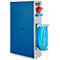 Schäfer Shop Genius Mehrzweckschrank FS, modular, indivuduell erweiterbar, Mittelwand, 4 Fachböden, bis 450 kg, B 1055 x T 520 x H 1950 mm, lichtgrau/enzianblau
