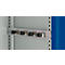 Schäfer Shop Genius Mehrzweckschrank FS, modular, indivuduell erweiterbar, Mittelwand, 4 Fachböden, bis 450 kg, B 1055 x T 520 x H 1950 mm, lichtgrau/enzianblau