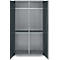 Schäfer Shop Genius Mehrzweckschrank FS, modular, indivuduell erweiterbar, Mittelwand, 4 Fachböden, bis 450 kg, B 1055 x T 520 x H 1950 mm, weißalu/anthrazitgrau