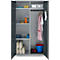 Schäfer Shop Genius Mehrzweckschrank FS, modular, indivuduell erweiterbar, Mittelwand, 4 Fachböden, bis 450 kg, B 1055 x T 520 x H 1950 mm, weißalu/anthrazitgrau