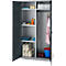 Schäfer Shop Genius Mehrzweckschrank FS, modular, indivuduell erweiterbar, Mittelwand, 4 Fachböden, bis 450 kg, B 1055 x T 520 x H 1950 mm, weißalu/anthrazitgrau