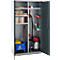 Schäfer Shop Genius Mehrzweckschrank FS, modular, indivuduell erweiterbar, Mittelwand, 4 Fachböden, bis 450 kg, B 1055 x T 520 x H 1950 mm, weißalu/anthrazitgrau