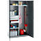 Schäfer Shop Genius Mehrzweckschrank FS, modular, indivuduell erweiterbar, Mittelwand, 4 Fachböden, bis 450 kg, B 1055 x T 520 x H 1950 mm, weißalu/anthrazitgrau